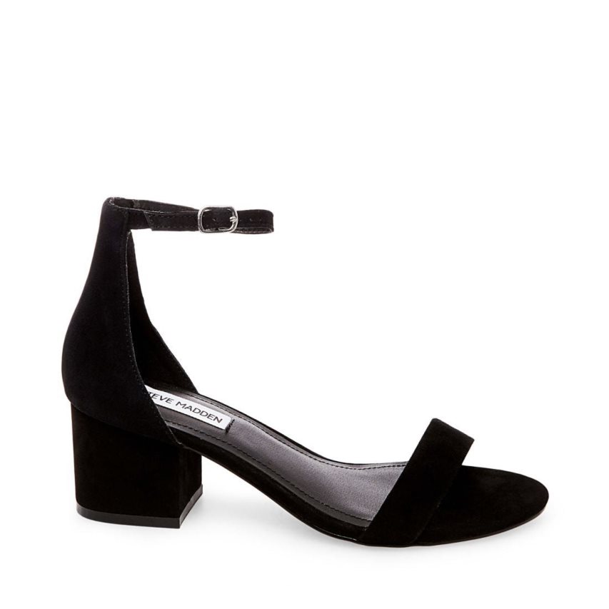 Sandalias Tacones Steve Madden Ireneew Gamuza Mujer Negras | ES JP3S29